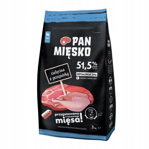 Pan Mięsko SZCZENIAK cielęcina z przepiórką L 3kg PUPPR JUNIOR