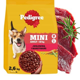 Pedigree Adult Małe Rasy Wołowina 2,6 kg Sucha Karma dla Psa