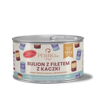 Perro Bulion z filetem z kaczki dla psa i kota PERROland Soups 140g