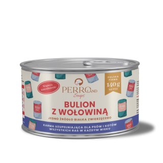 Perro Bulion z wołowiną dla psa i kota PERROland Soups 140g