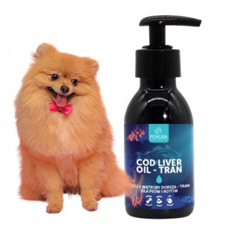 Pokusa Cod Liver Tran 250ml Olej z wątroby dorsza Tran dla psa i kota
