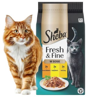 Sheba mini Fresh & Fine Saszetki 6x50g KURCZAK INDYK KACZKA