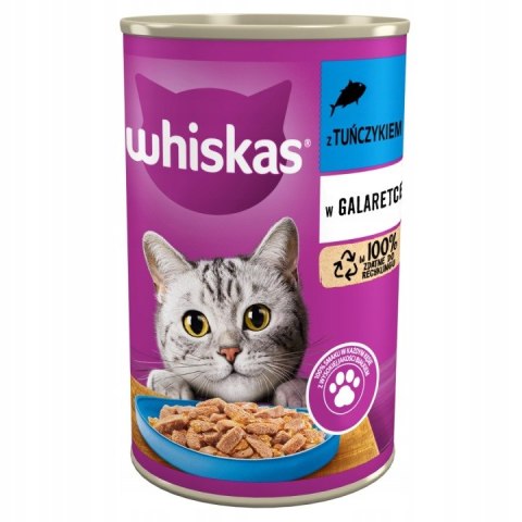WHISKAS Adult puszka 400g Tuńczyk karma GALARETKA
