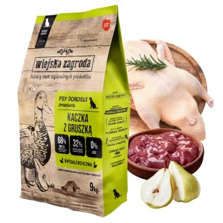 Wiejska Zagroda Kaczka z Gruszką 9kg sucha karma dla psa dorosłego