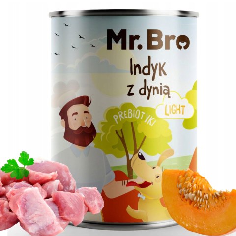 ZESTAW 6X400 Mr. Bro LIGHT Indyk z dynią Monoproteinowa