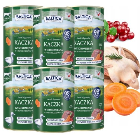 ZESTAW BALTICA SMAKI REGIONÓW Kot dorosły Kaczka 6X400g