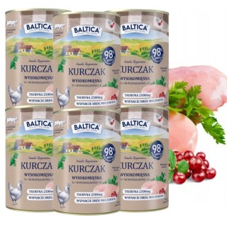 ZESTAW BALTICA SMAKI REGIONÓW Kot dorosły Kurczak 6X400g