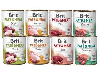 ZESTAW BRIT PATE MEAT 8X800 DUCK VENISON TURKEY LAMB