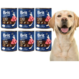 ZESTAW BRIT PREMIUM BY NATURE 6X800G BEEF&TRIPLES