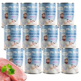 ZESTAW DLA SZCZENIAKA Mr. Bro Wieprzowina z pietruszką szczeniak 12x400g