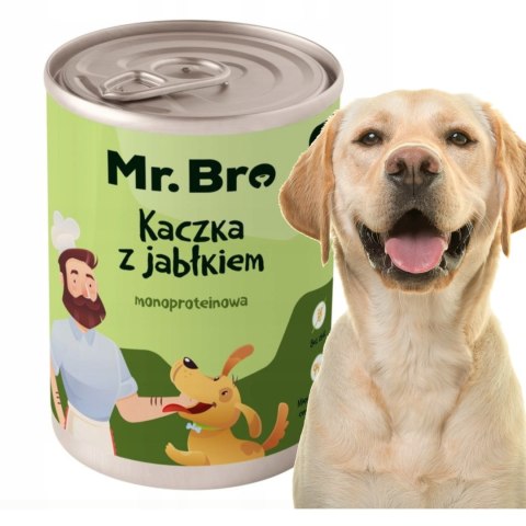 ZESTAW Mokra karma Mr. Bro KACZKA z jabłkiem 6X800G