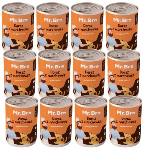 ZESTAW Mr. Bro Dorsz z marchewką 12X400g monoproteinowa