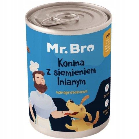 ZESTAW Mr.Bro MIX SMAKÓW JELEŃ Z KASZĄ & KONINA Z SIEMIENIEM 12X400g
