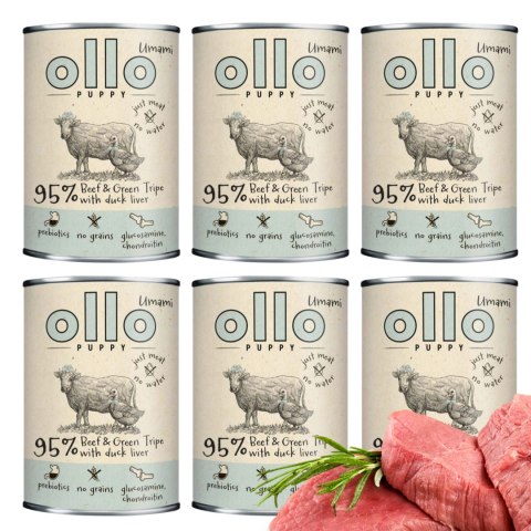 ZESTAW OLLO umami dla szczeniąt Wołowina 6X850g