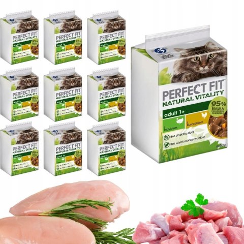 ZESTAW Perfect Fit Natural Vitality z indykiem i kurczakiem dla kota 60x50g