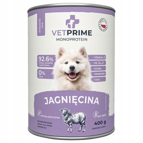 ZESTAW VETPRIME Mr. Bro jagnięcina 400g - Monoproteinowy zestaw