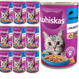 ZESTAW WHISKAS Adult puszka 10X400g Tuńczyk karma GALARETKA