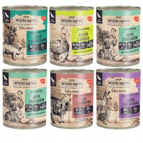 ZESTAW WIEJSKA ZAGRODA 6x800 g - MIX SMAKÓW (PREMIUM)