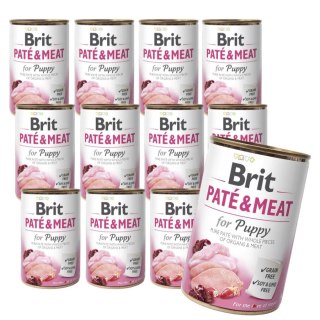 Zestaw BRIT PATE&MEAT PUPPY 12x400g