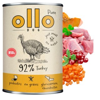 Zestaw Ollo Pure TURKEY Indyk MONOBIAŁKOWY 6x850g