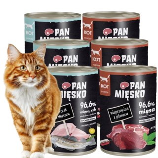 Zestaw Pan Mięsko dla kota 6x400 mokra karma MIX SMAKÓW