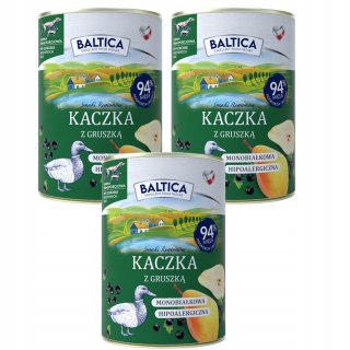Baltica Kaczka z Gruszką 3x400 mokra karma dla psa dorosłego pyszna