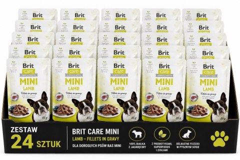 Brit Care Mini Karma Mokra dla Psa Jagnięcina 24x85g Filety w Sosie