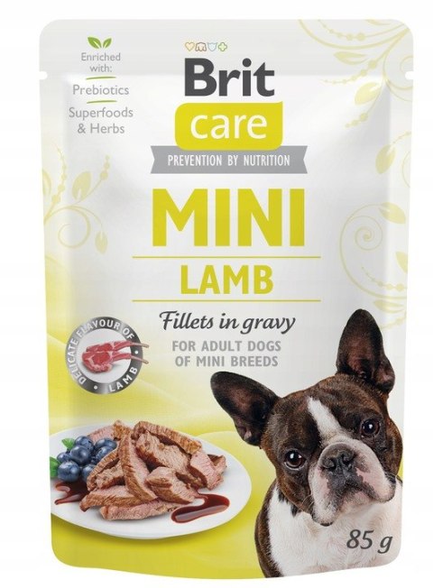 Brit Care Mini Karma Mokra dla Psa Jagnięcina 24x85g Filety w Sosie