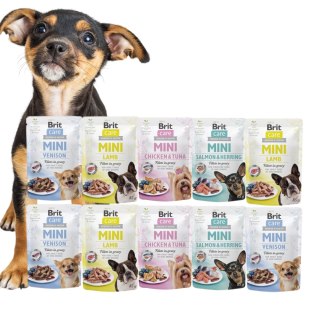 Brit Care Mini Pouch 10x85 Zestaw Zestaw mokra karma dla małych ras XS