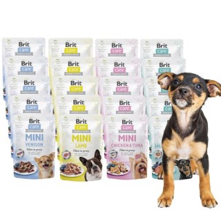 Brit Care Mini Pouch 20x85 Zestaw Zestaw mokra karma dla małych ras XS