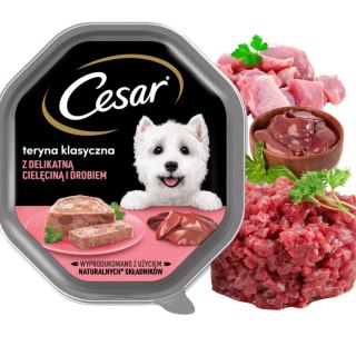 Cesar Pasztet Karma Mokra dla Psa Cielęcina Drób 150g