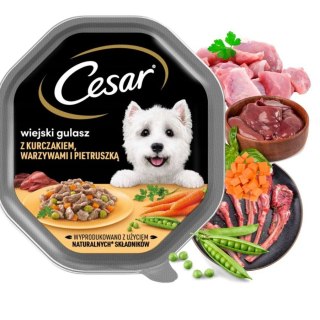 Cesar Wiejski Gulasz Karma Mokra dla Psa Kurczak Warzywa 150g