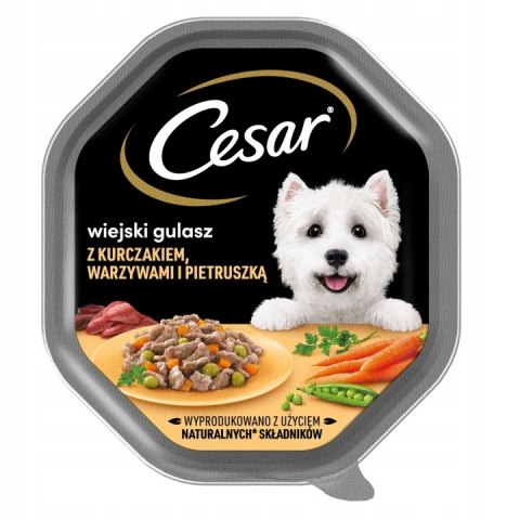 Cesar Wiejski Gulasz Karma Mokra dla Psa Kurczak Warzywa 150g