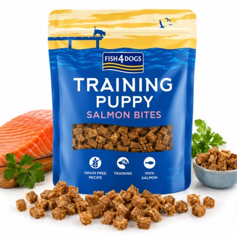 FISH4DOGS Puppy Salmon Bites łosoś trenerki dla szczeniaka