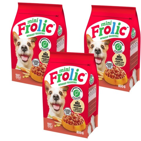 FROLIC WOŁOWINA sucha karma dla psa małe rasy 3X800g półmiękkie krążki