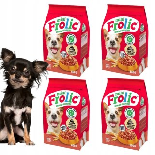 FROLIC WOŁOWINA sucha karma dla psa małe rasy 4X800g (3,2KG)