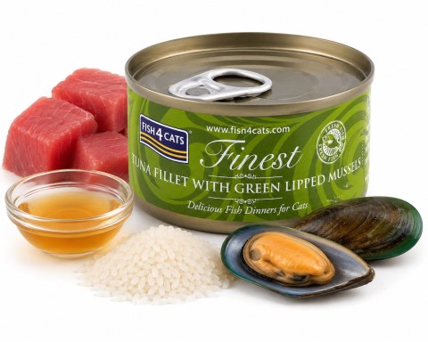 Fish4Cats Filety Tuńczyk z Omułkiem Zielonowargowym 70g dla Kota
