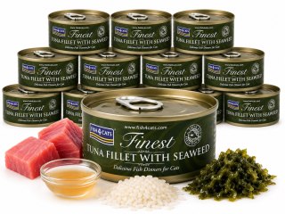 Fish4Cats Finest TUNA FILLET WITH SEAWEED filet z Tuńczyka z Algami 10x70g