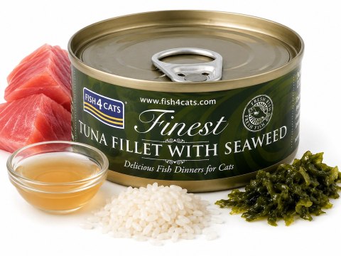 Fish4Cats Finest TUNA FILLET WITH SEAWEED filet z Tuńczyka z Algami 10x70g