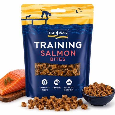 Fish4Dogs Training Salmon Bites NAJLEPSZE SMACZKI 80g