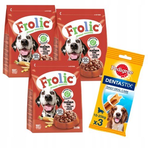 Frolic 7,8kg wołowina i warzywa karma sucha dla psa