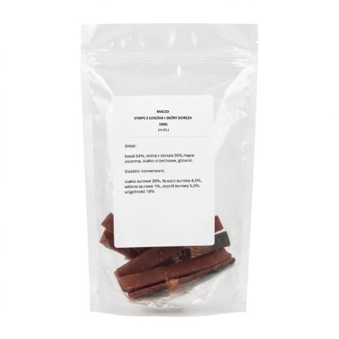 MACED SM STRIPS Z ŁOSOSIA I SKÓRY DORSZA 100 G