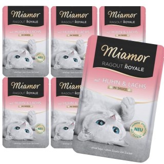 MIAMOR RAGOUT ROYALE - Kurczak i Łosoś w sosie 6x100g mokra karma dla kota