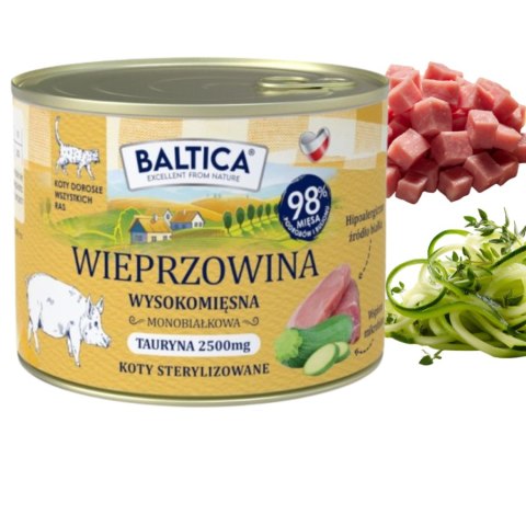 PAKIET BALTICA SMAKI REGIONÓW Kot dorosły Wieprzowina 24X185g