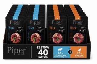 PIPER CAT MIX ADULT 40X100 g NOWE SMAKI JAGNIECINA KACZKA