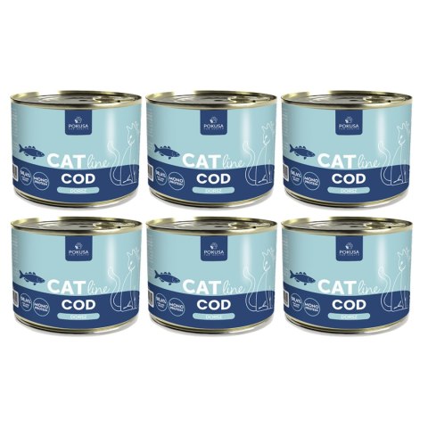POKUSA CatLine - dorsz - karma mokra dla kotów dorosłych 6X200 g