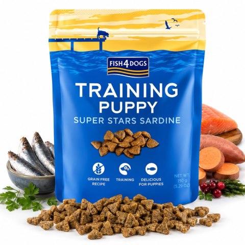 Przysmaki dla szczeniąt Fish4Dogs Puppy Super Star Training Sardine 150g
