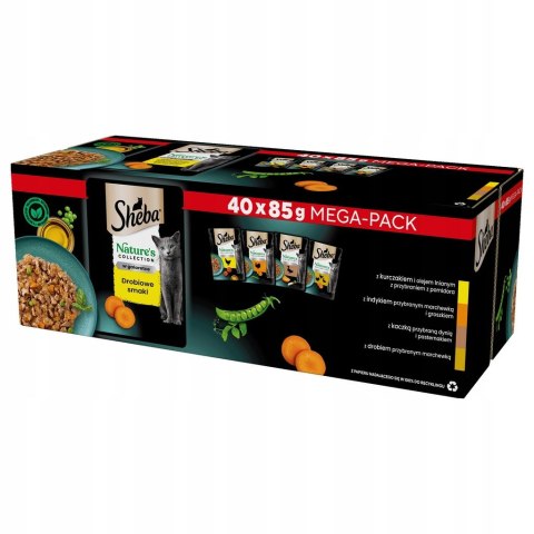 SHEBA NATURE'S COLLECTION DROBIOWE SMAKI KARMA W GALARETCE DLA KOTA 80x85g