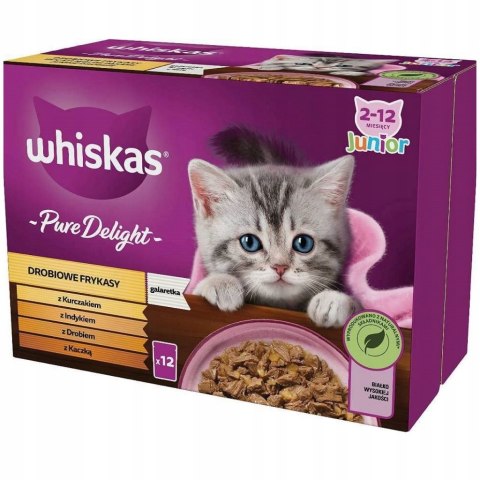 Whiskas Saszetka Drobiowe Frtkasy JUNIOR 48x85g kociak box