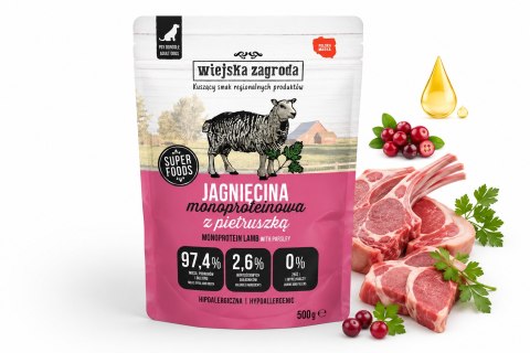 Wiejska Zagroda Jagnięcina Monoproteinowa Karma Mokra dla Psa 500g